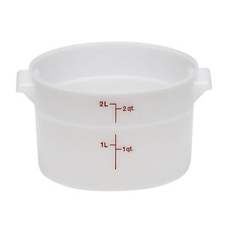 2 Qt. Round White Food Storage Container