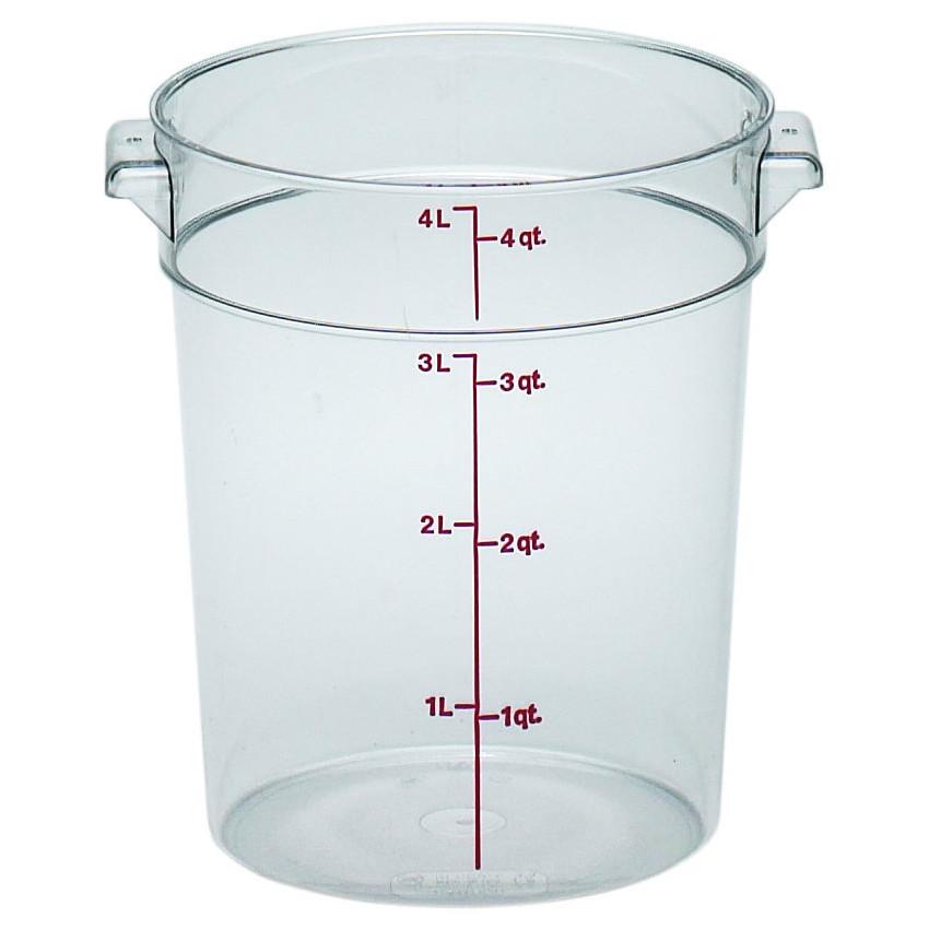 4 qt Camwear Round Storage Container - Clear