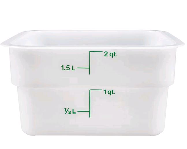 Cambro Container Square, Poly, 2 Qt 2SFSP WHITE