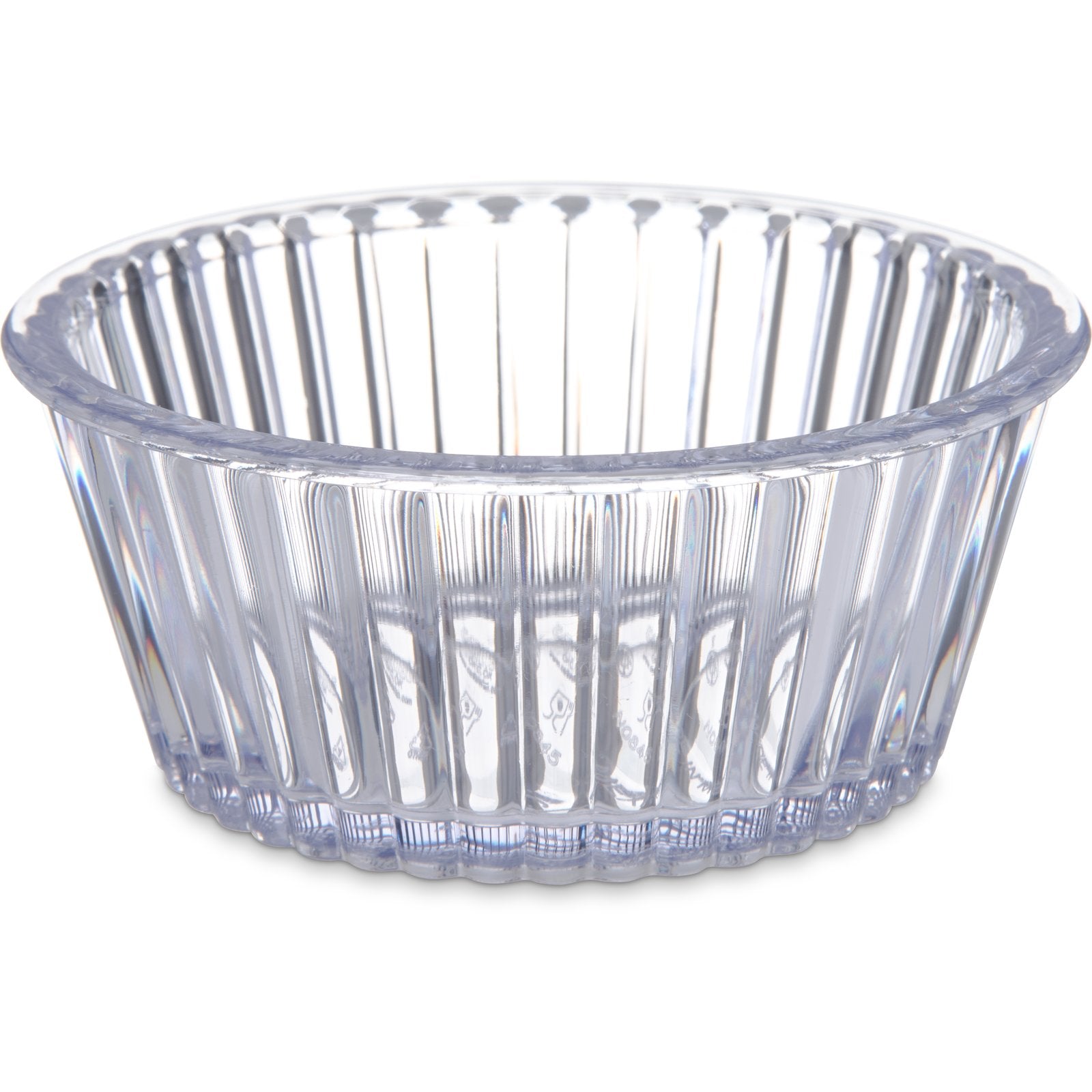 4.5 oz Clear Plastic Fluted Ramekin