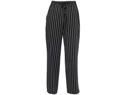 Winco Large Chalkstripe Relaxed Chef Pants UNF-3CL