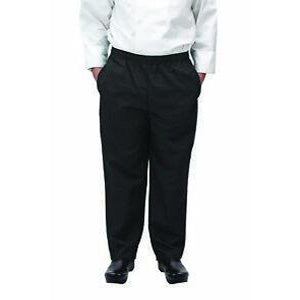 Winco Small Black Relaxed Fit Chef Pants UNF-2KS