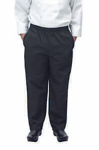 Winco Medium Black Relaxed Fit Chef Pants UNF-2KL