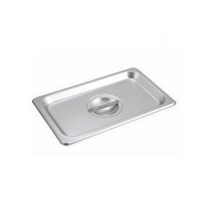 Browne 1/4 Size Solid Stainless Steel Food Pan Cover 575558