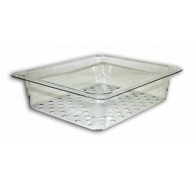 Cambro 1/2 Size 3" Deep Perf. Clear Food Pan 23CLRCW135