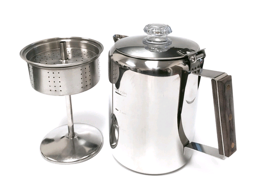 Rapid Brew Stainless Steel Stovetop Coffee Percolator, 2-9 cups