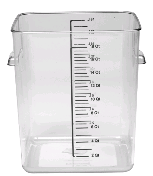 Container 18 QT Square Clear