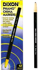 12 Pack Peel-Off China Markers Grease Pencils for All Surfaces Art