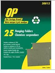 HANGING FOLDERS GREEN LTR SIZE