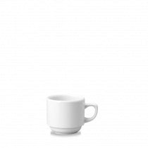 Churchill White Rolled Edge 7oz Tea Cup WHCOL1 on white background