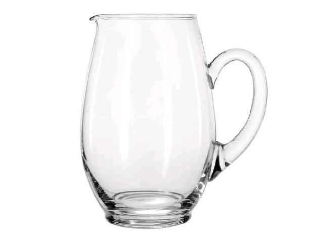 Libbey 1783127 Mario 58 oz. Glass Pitcher empty on white background