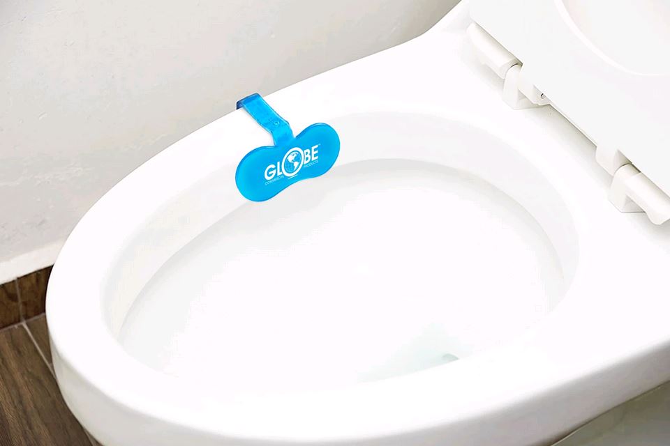 Toilet Bowl Deoderizer Clip on, on a white background