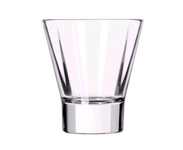 Libbey 15822 Quadra V 11 Ounce Rocks Glass - 12/CS empty on white background