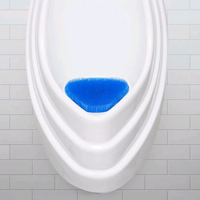 Blue Urinal Screen  on white background