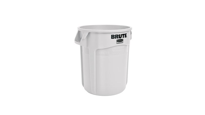 Vented BRUTE® 20 Gal White Garbage Container