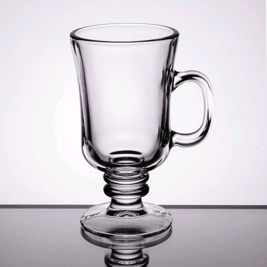 Set of 4 Crystal Coffee Glasses Mulled Cider Mugs