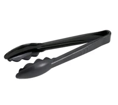 Winco 9 Utility Tongs, Black, 6 Count (PUT9KC6)