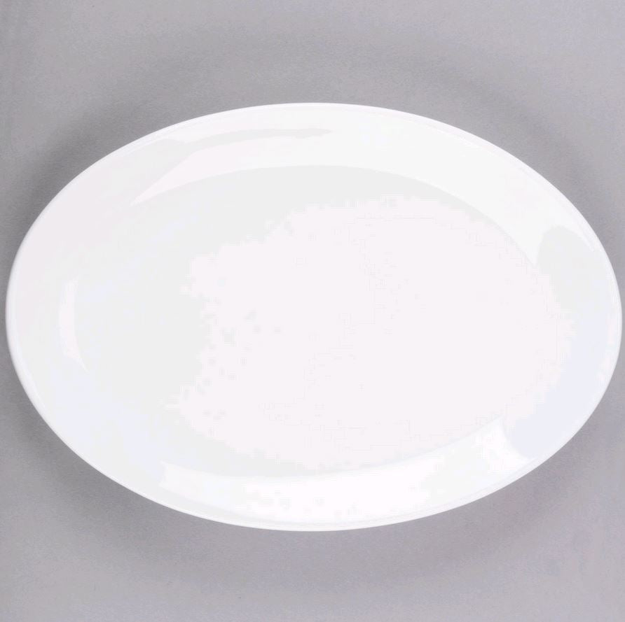 White Oval Plate / Platter 8 inch