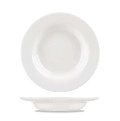 Churchill - Super Vitrified Classic 9" White Round Rimmed Soup Bowl WH S91