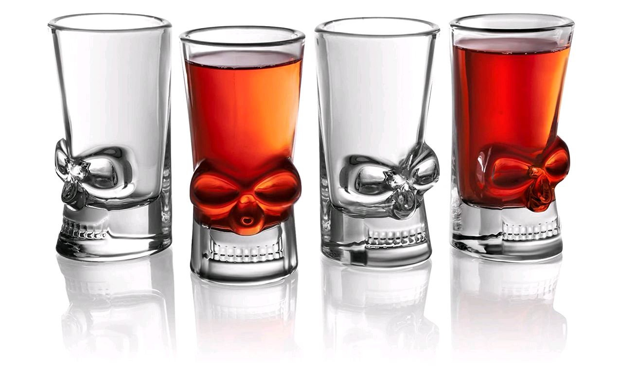 Final Touch Brainfreeze Collection Skull Shot Glasses Set of 4 FTA1861*