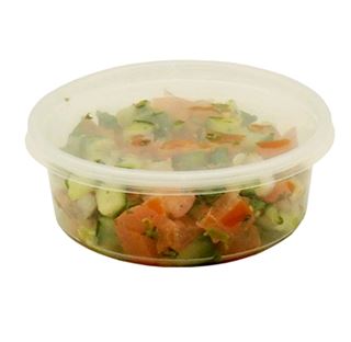 Calibre 8 oz. Clear Deli Container on white background