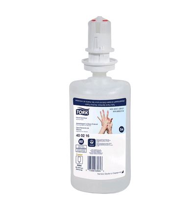 Tork Premium Alcohol Foam Hand Sanitizer on white background