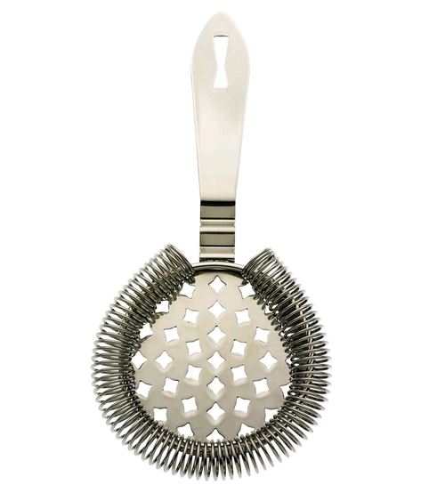 Barfly M37037 Classic Hawthorne Spring Bar Strainer, Stainless Steel on white bakcground